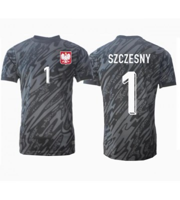 Polen Wojciech Szczesny #1 Målvakt Bortatröja EM 2024 Kortärmad